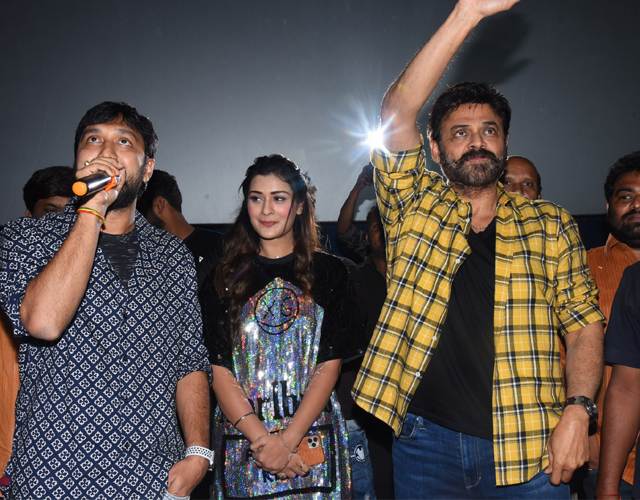Venky Mama Team At Devi Theater
